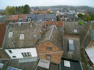 Photo de toitures prise par un drone en province de Namur